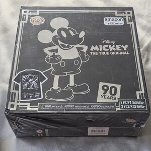 Funko Pop Disney Mickey Mouse 90 Years Silver 3 Pack Amazon Exclusive T-shirt S